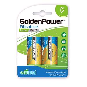 باتری متوسط آلکالین مدل GoldenPower C2