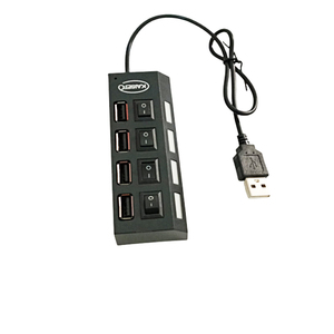 هاب 4 پورت KAISER 4KEY USB2  دارای دکمه روشن/خاموش